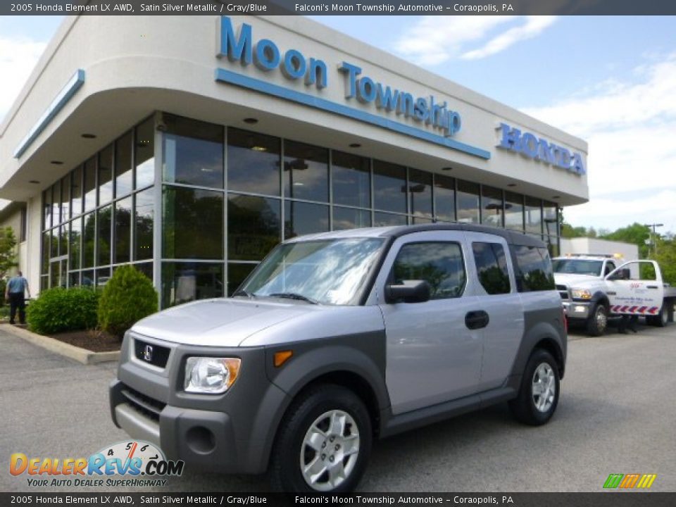 2005 Honda Element LX AWD Satin Silver Metallic / Gray/Blue Photo #1