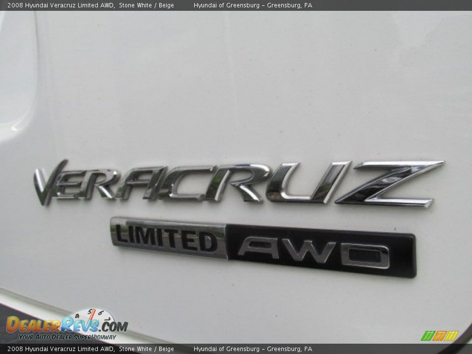 2008 Hyundai Veracruz Limited AWD Stone White / Beige Photo #8