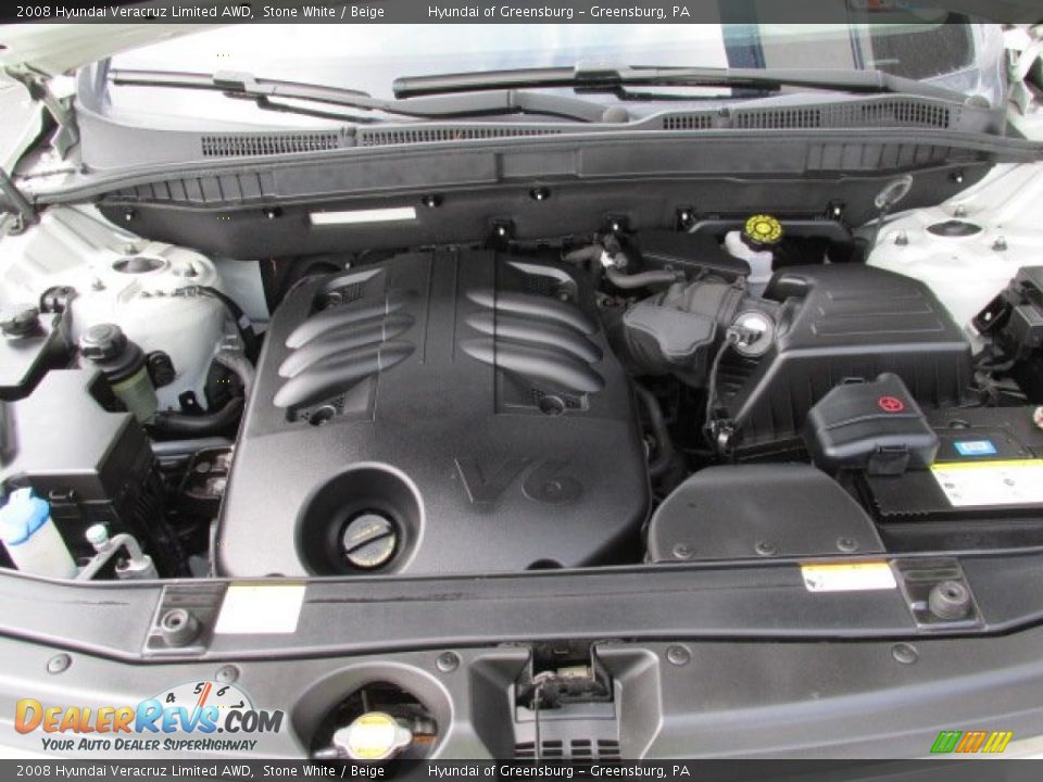 2008 Hyundai Veracruz Limited AWD Stone White / Beige Photo #9