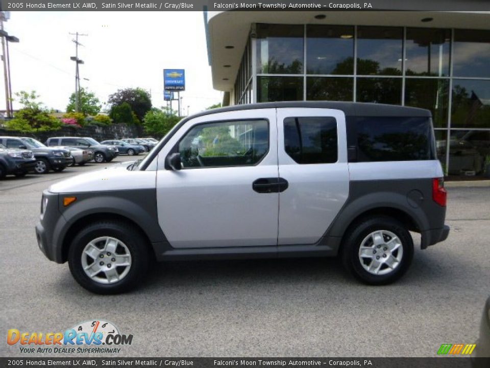 2005 Honda Element LX AWD Satin Silver Metallic / Gray/Blue Photo #2