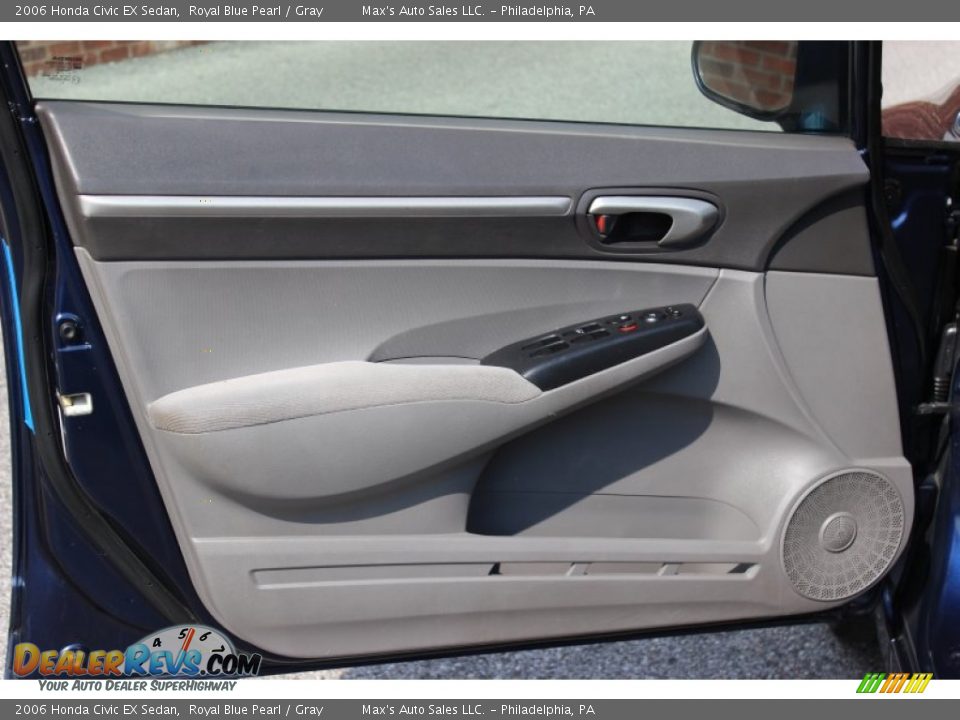2006 Honda Civic EX Sedan Royal Blue Pearl / Gray Photo #19