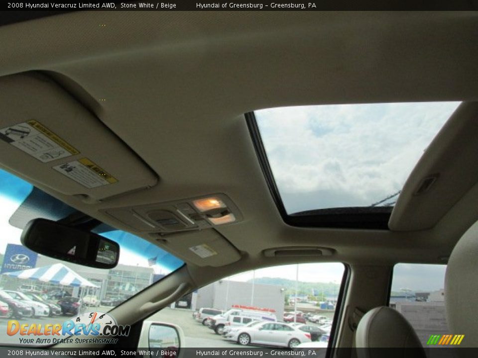 2008 Hyundai Veracruz Limited AWD Stone White / Beige Photo #10