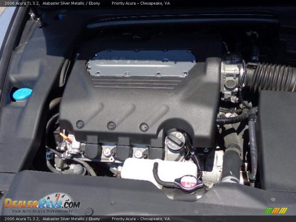 2006 Acura TL 3.2 Alabaster Silver Metallic / Ebony Photo #28