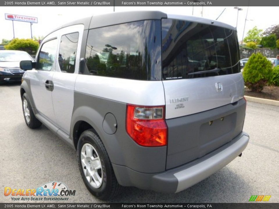 2005 Honda Element LX AWD Satin Silver Metallic / Gray/Blue Photo #3