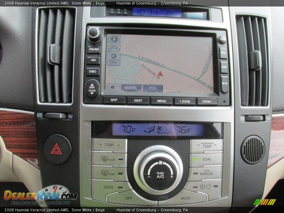 2008 Hyundai Veracruz Limited AWD Stone White / Beige Photo #11