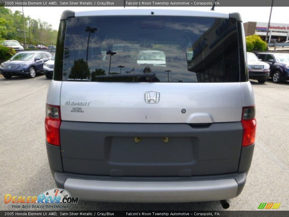 2005 Honda Element LX AWD Satin Silver Metallic / Gray/Blue Photo #4