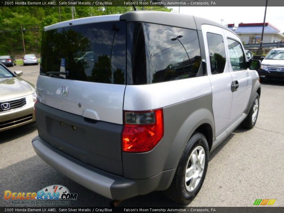 2005 Honda Element LX AWD Satin Silver Metallic / Gray/Blue Photo #5