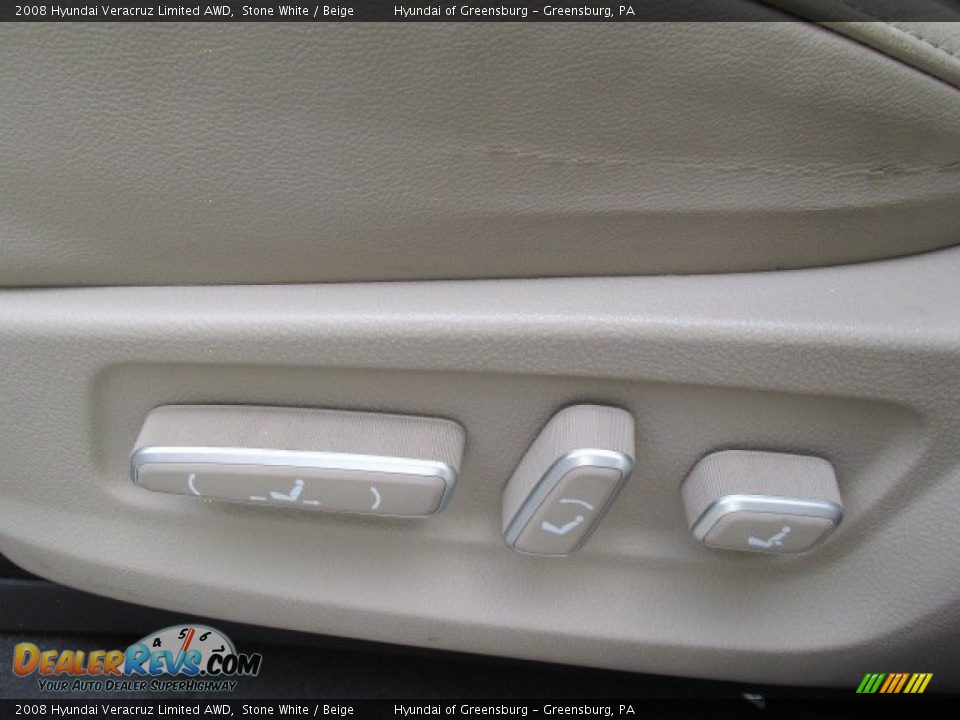 2008 Hyundai Veracruz Limited AWD Stone White / Beige Photo #13