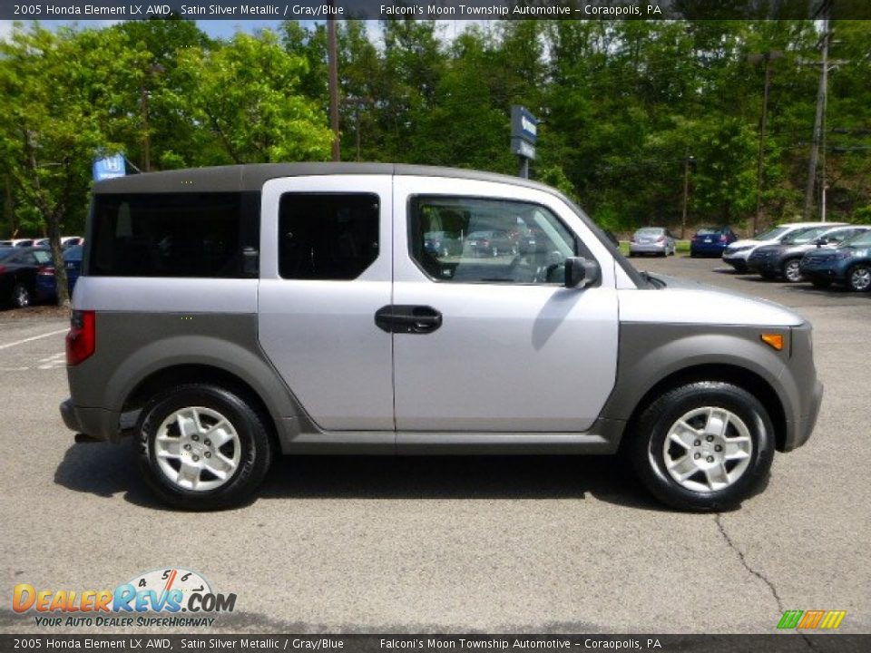 2005 Honda Element LX AWD Satin Silver Metallic / Gray/Blue Photo #6