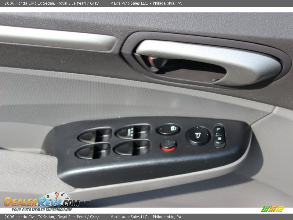 2006 Honda Civic EX Sedan Royal Blue Pearl / Gray Photo #23