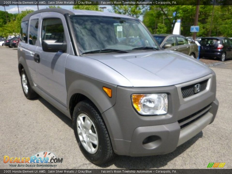 2005 Honda Element LX AWD Satin Silver Metallic / Gray/Blue Photo #7