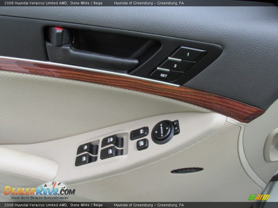 2008 Hyundai Veracruz Limited AWD Stone White / Beige Photo #15