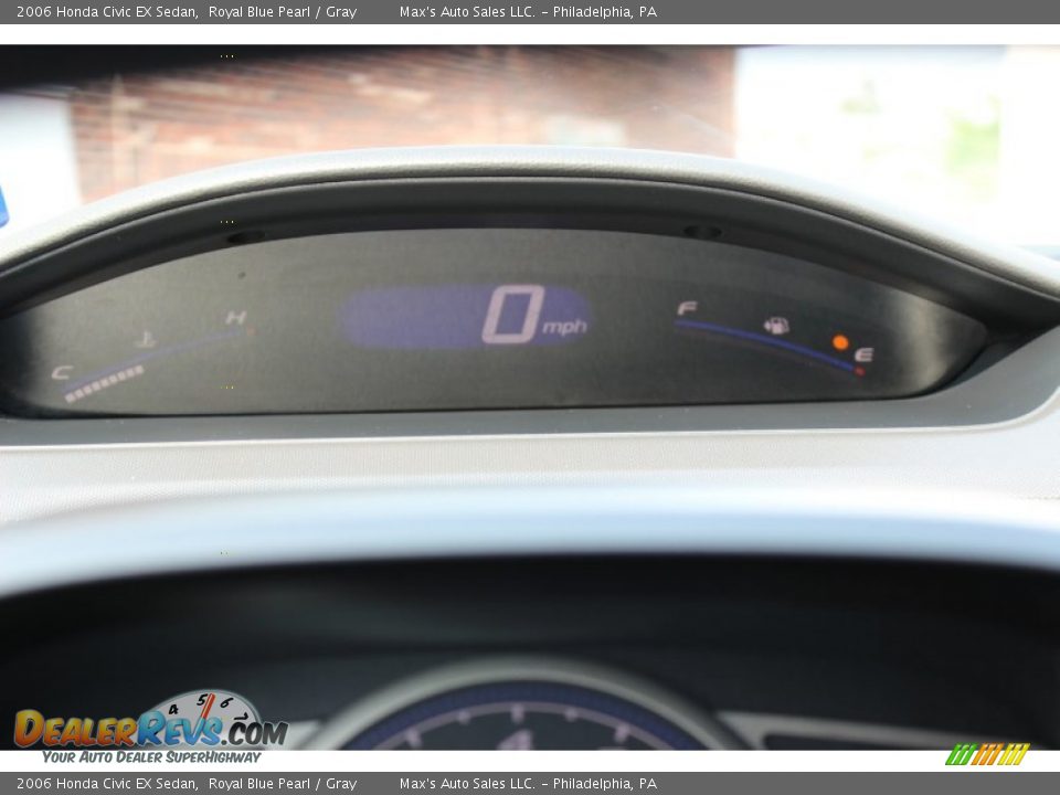 2006 Honda Civic EX Sedan Royal Blue Pearl / Gray Photo #25