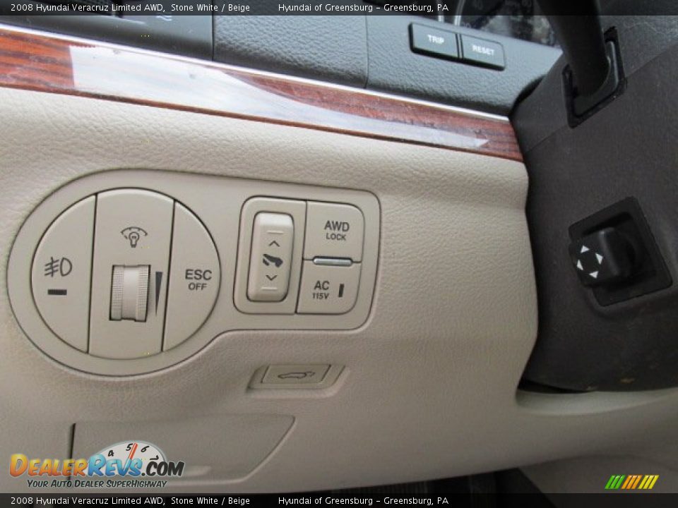 2008 Hyundai Veracruz Limited AWD Stone White / Beige Photo #16