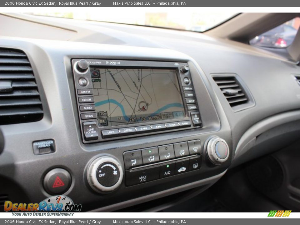 2006 Honda Civic EX Sedan Royal Blue Pearl / Gray Photo #26