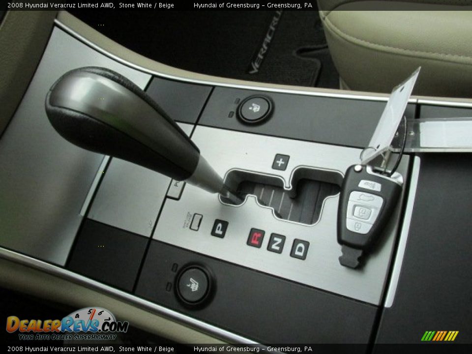 2008 Hyundai Veracruz Limited AWD Stone White / Beige Photo #17