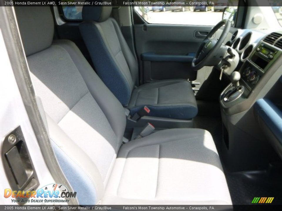 2005 Honda Element LX AWD Satin Silver Metallic / Gray/Blue Photo #10
