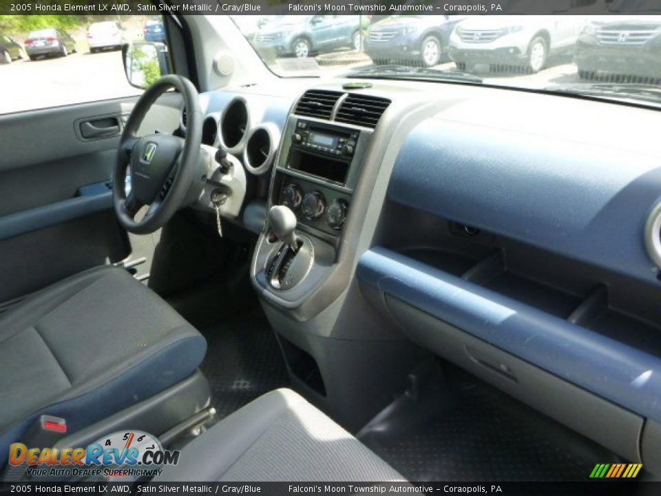 2005 Honda Element LX AWD Satin Silver Metallic / Gray/Blue Photo #11
