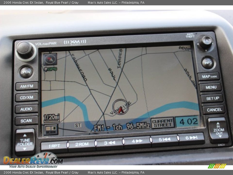 2006 Honda Civic EX Sedan Royal Blue Pearl / Gray Photo #28