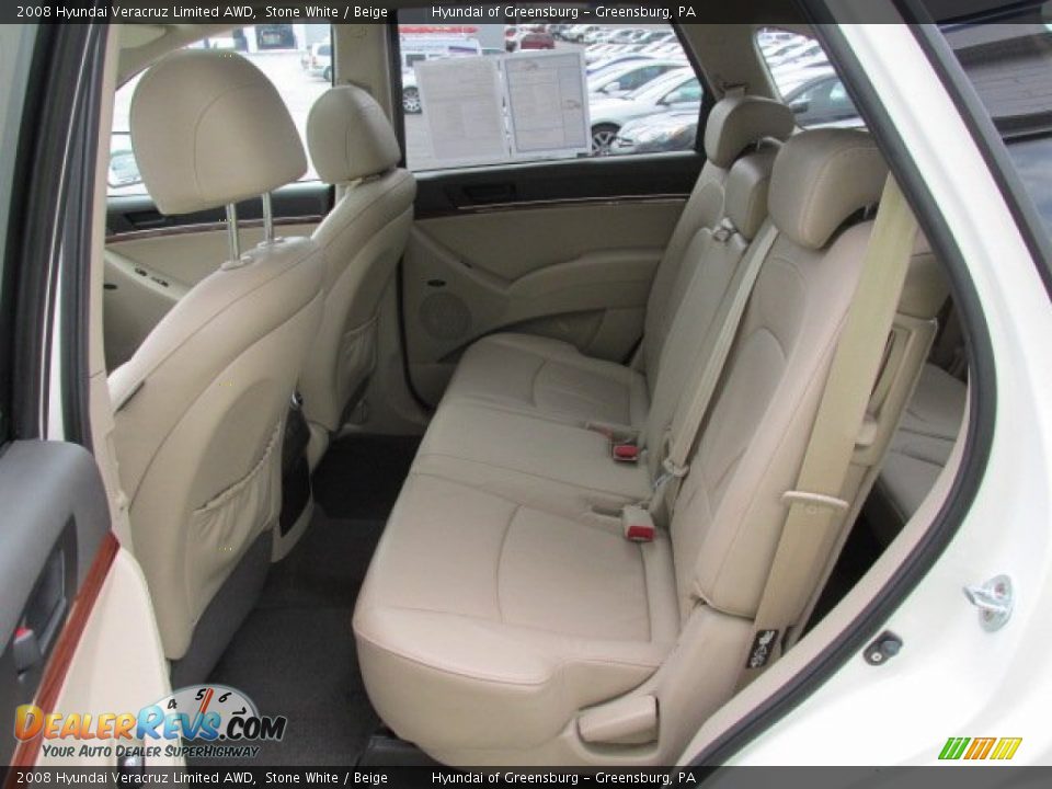 2008 Hyundai Veracruz Limited AWD Stone White / Beige Photo #20