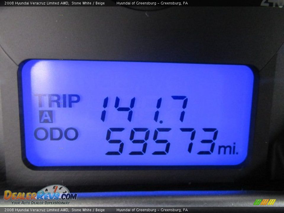2008 Hyundai Veracruz Limited AWD Stone White / Beige Photo #25