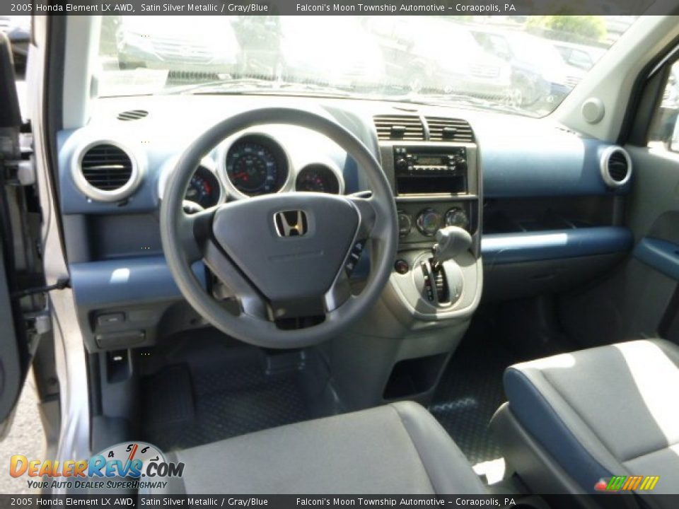 2005 Honda Element LX AWD Satin Silver Metallic / Gray/Blue Photo #18