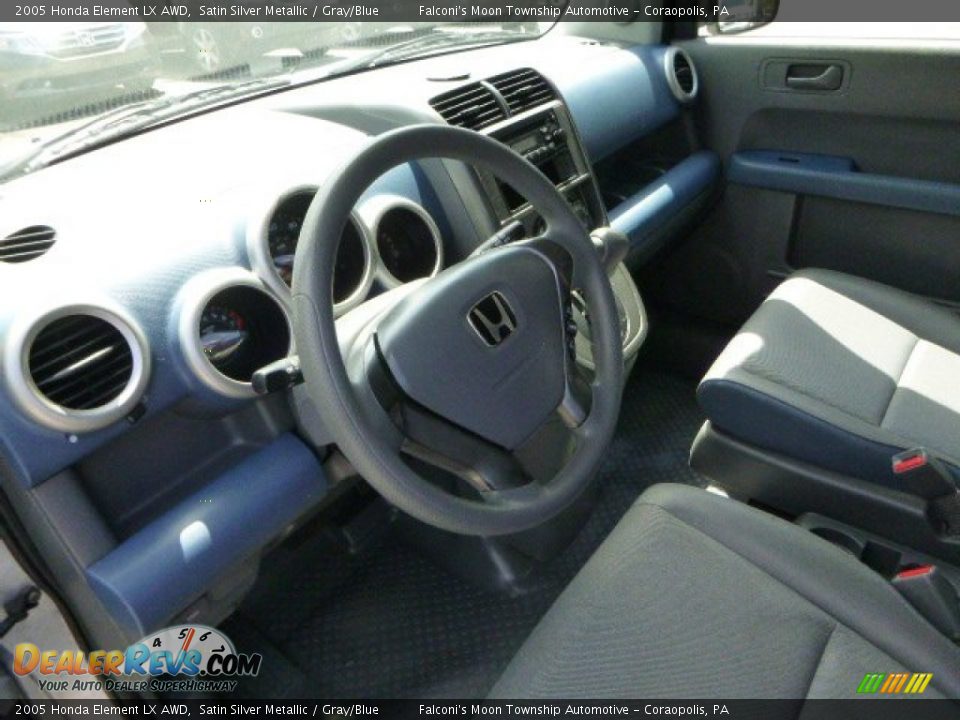 2005 Honda Element LX AWD Satin Silver Metallic / Gray/Blue Photo #21
