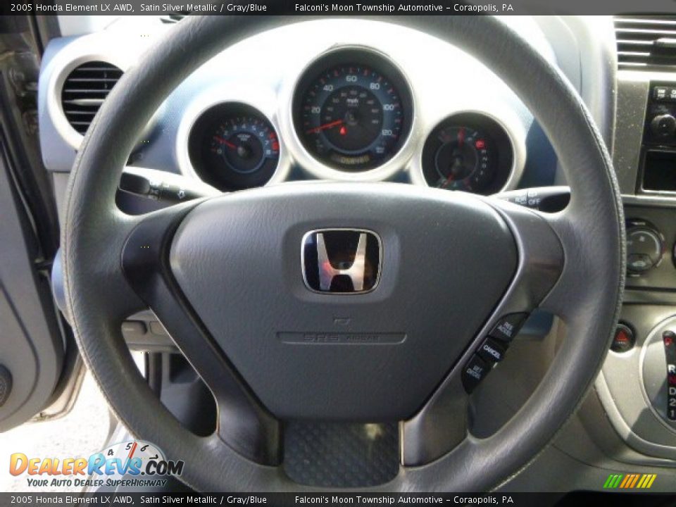 2005 Honda Element LX AWD Satin Silver Metallic / Gray/Blue Photo #22