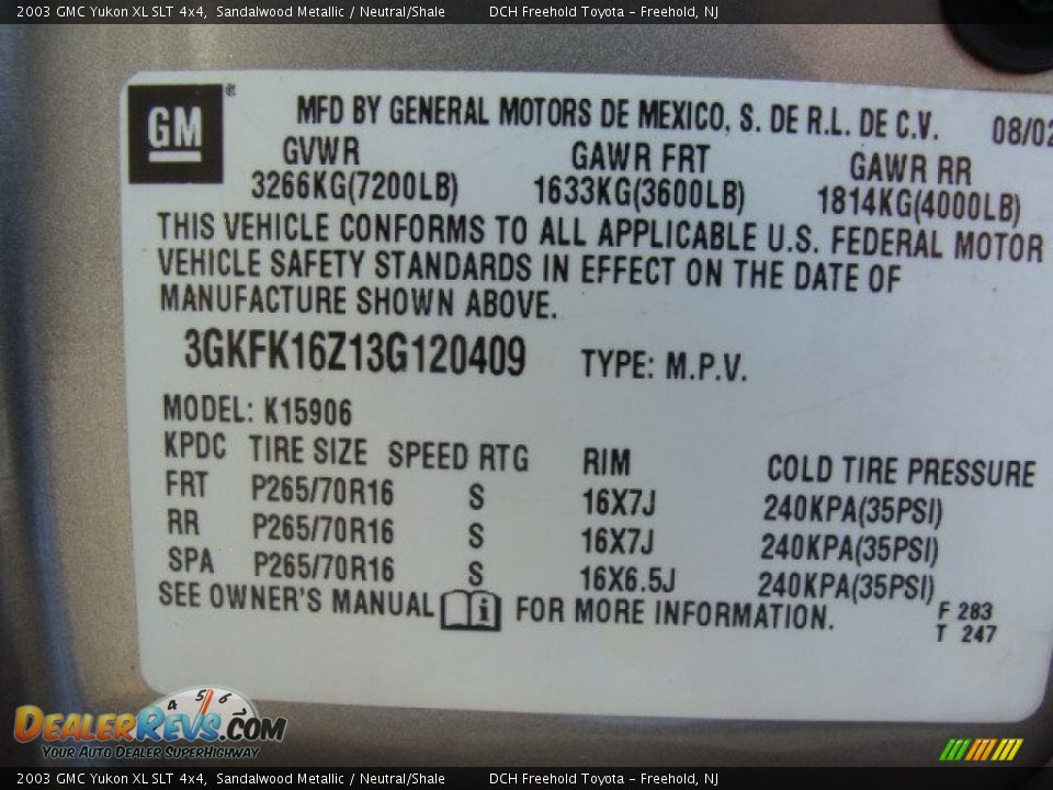 2003 GMC Yukon XL SLT 4x4 Sandalwood Metallic / Neutral/Shale Photo #15