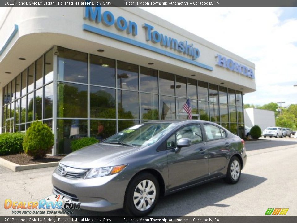 2012 Honda Civic LX Sedan Polished Metal Metallic / Gray Photo #1