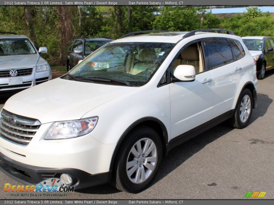 2012 Subaru Tribeca 3.6R Limited Satin White Pearl / Desert Beige Photo #3