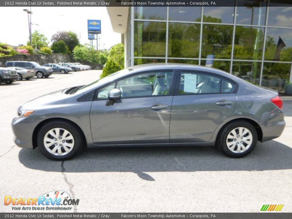 2012 Honda Civic LX Sedan Polished Metal Metallic / Gray Photo #2