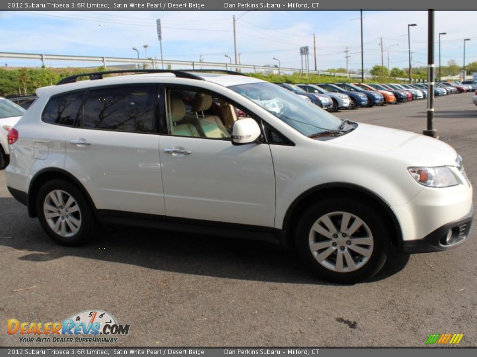 2012 Subaru Tribeca 3.6R Limited Satin White Pearl / Desert Beige Photo #4