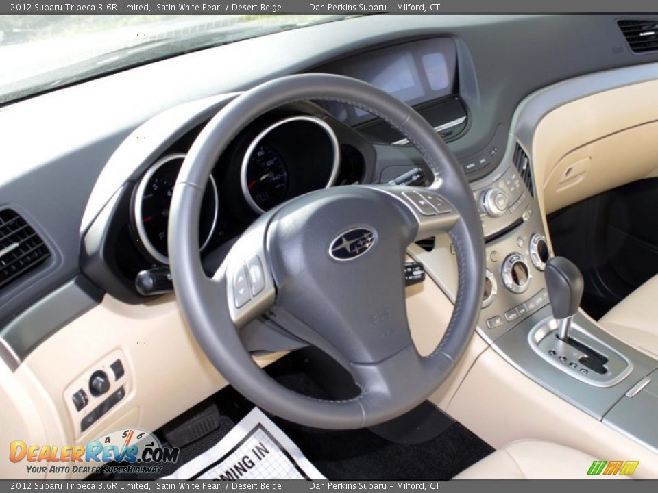 2012 Subaru Tribeca 3.6R Limited Satin White Pearl / Desert Beige Photo #5