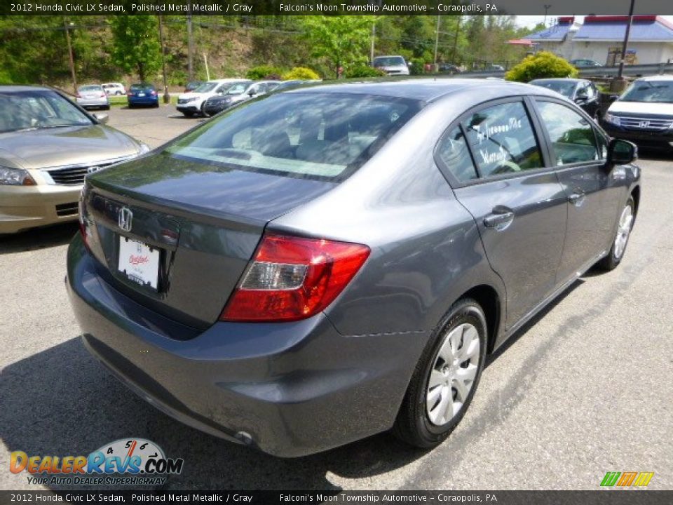 2012 Honda Civic LX Sedan Polished Metal Metallic / Gray Photo #5