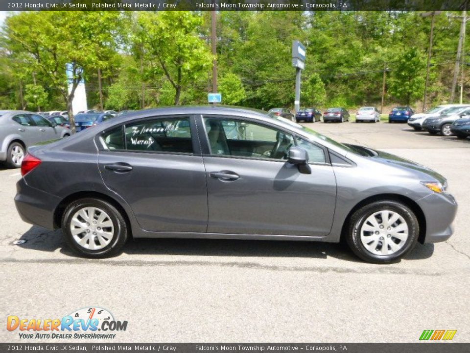 2012 Honda Civic LX Sedan Polished Metal Metallic / Gray Photo #6