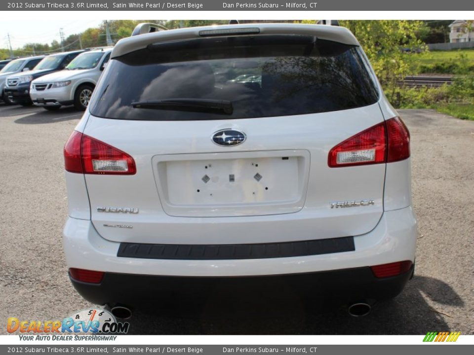 2012 Subaru Tribeca 3.6R Limited Satin White Pearl / Desert Beige Photo #7