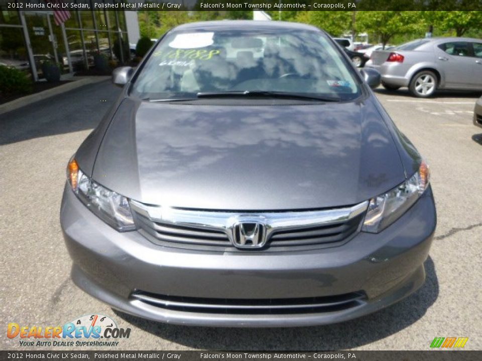 2012 Honda Civic LX Sedan Polished Metal Metallic / Gray Photo #8