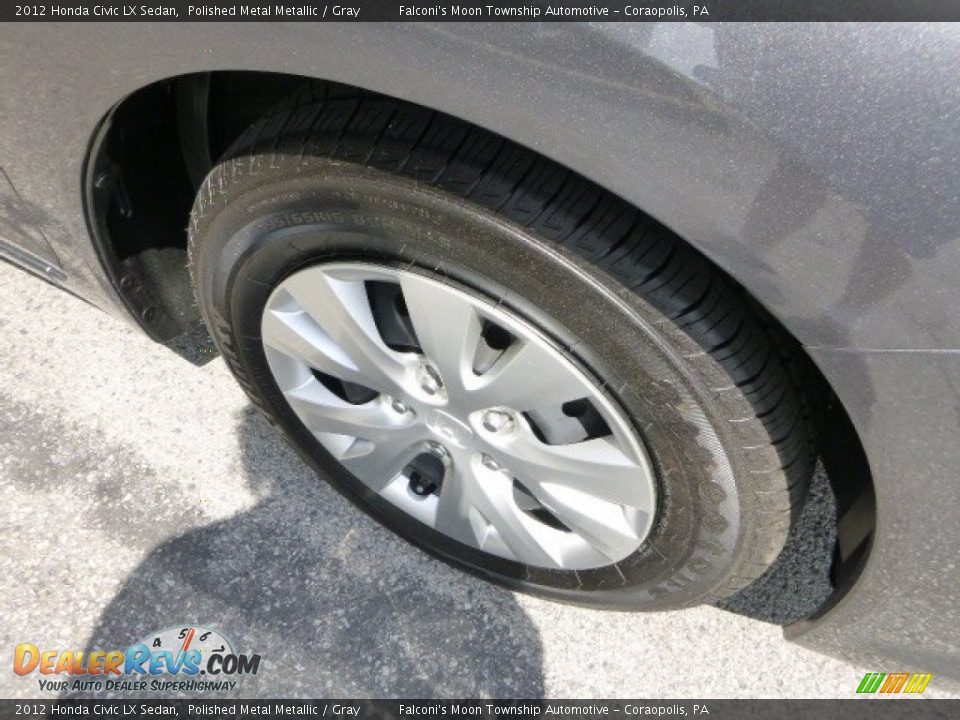 2012 Honda Civic LX Sedan Polished Metal Metallic / Gray Photo #9