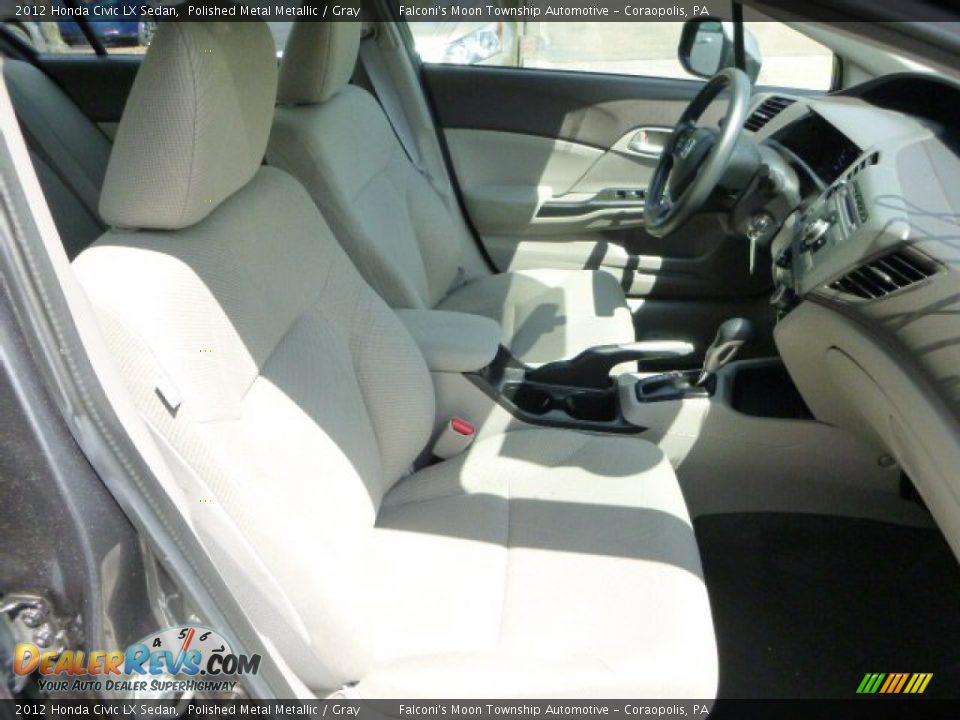2012 Honda Civic LX Sedan Polished Metal Metallic / Gray Photo #10
