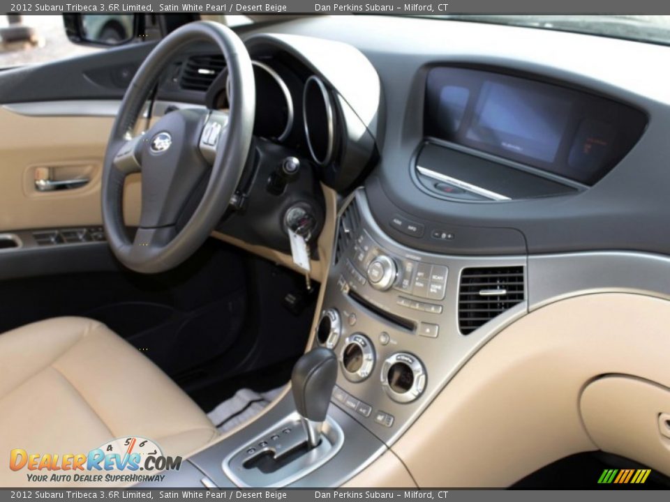 2012 Subaru Tribeca 3.6R Limited Satin White Pearl / Desert Beige Photo #12