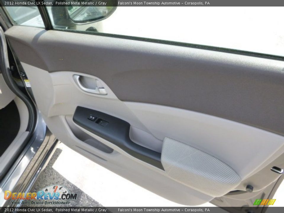 2012 Honda Civic LX Sedan Polished Metal Metallic / Gray Photo #12