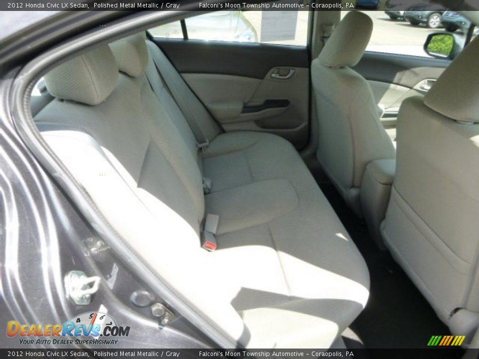 2012 Honda Civic LX Sedan Polished Metal Metallic / Gray Photo #13