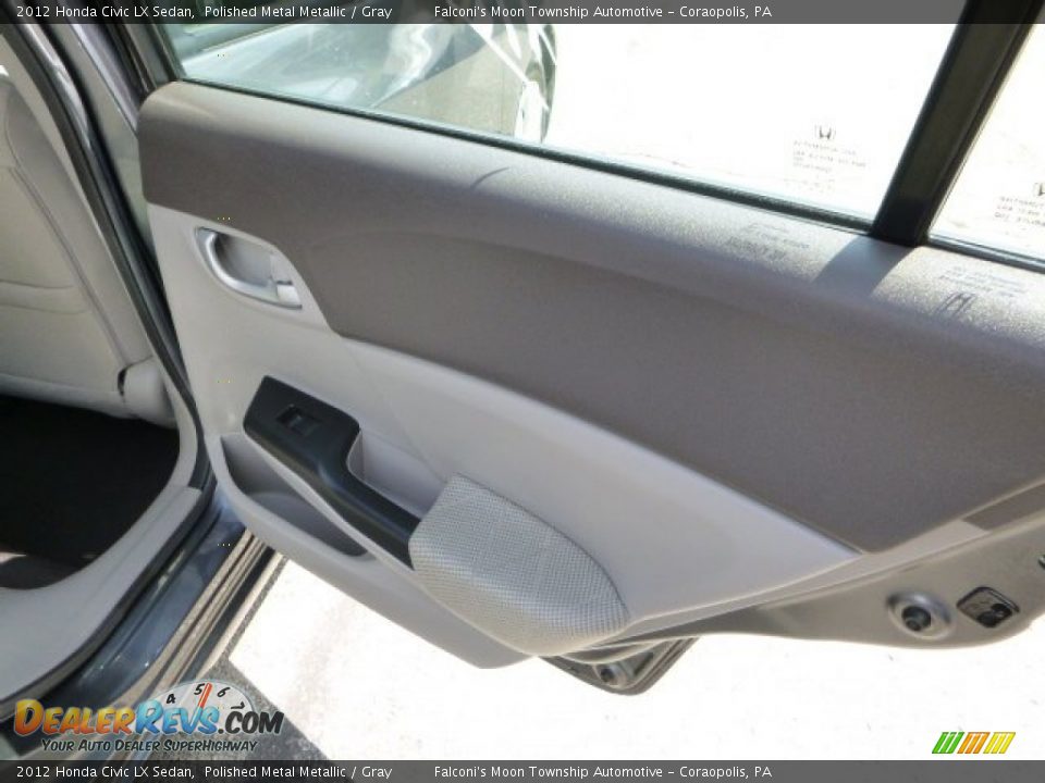 2012 Honda Civic LX Sedan Polished Metal Metallic / Gray Photo #14