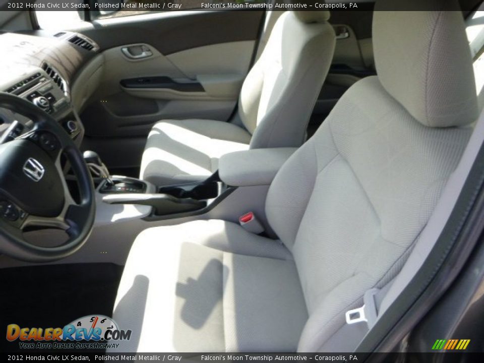 2012 Honda Civic LX Sedan Polished Metal Metallic / Gray Photo #15