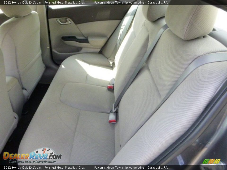 2012 Honda Civic LX Sedan Polished Metal Metallic / Gray Photo #16