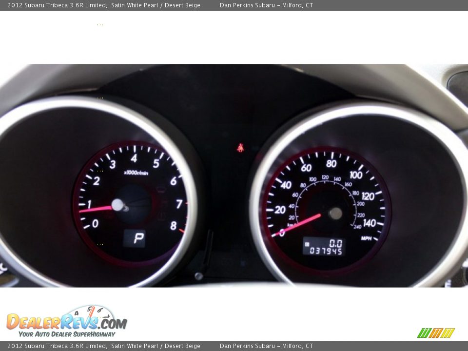 2012 Subaru Tribeca 3.6R Limited Satin White Pearl / Desert Beige Photo #16