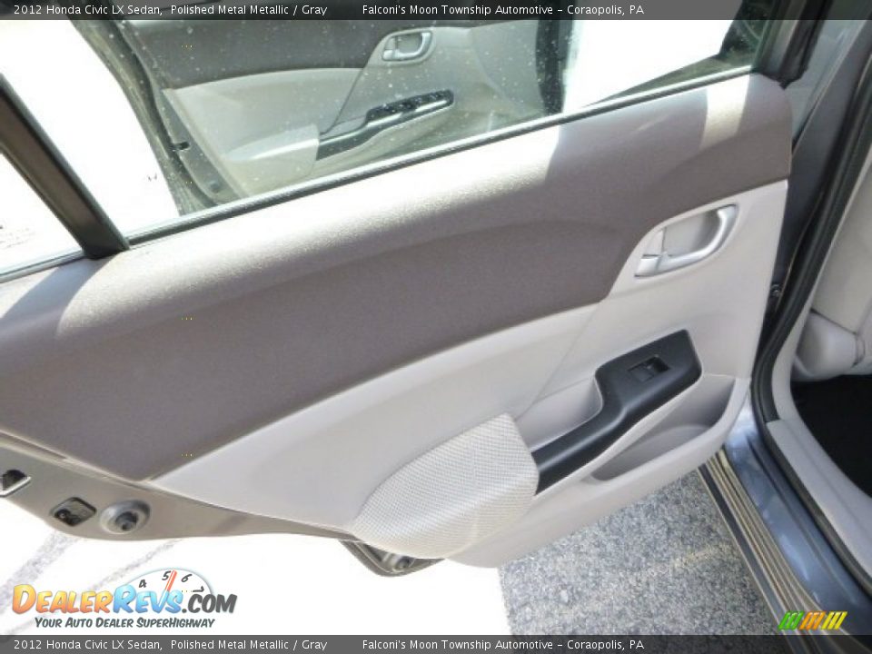 2012 Honda Civic LX Sedan Polished Metal Metallic / Gray Photo #18