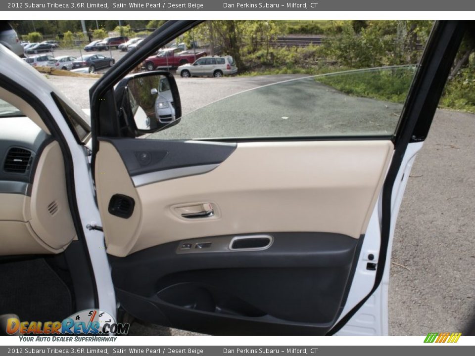 2012 Subaru Tribeca 3.6R Limited Satin White Pearl / Desert Beige Photo #18