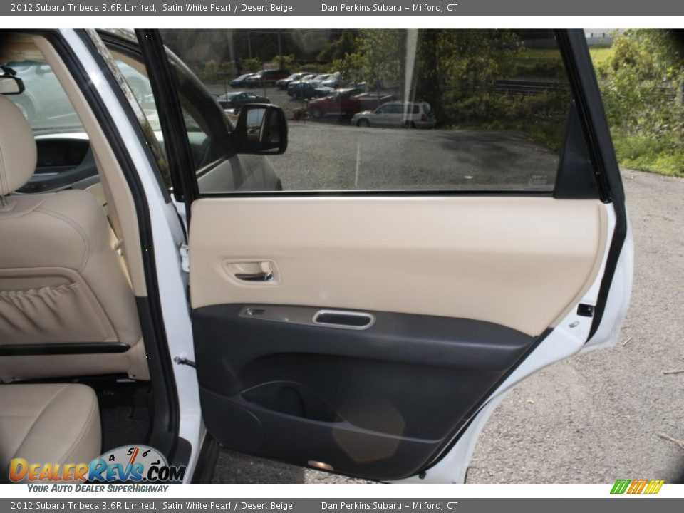 2012 Subaru Tribeca 3.6R Limited Satin White Pearl / Desert Beige Photo #19